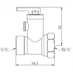 AFRISO Zawór bezpieczeństwa do elektrycznych podgrzewaczy wody AF8 G3/4" x GW G3/4" 4223410